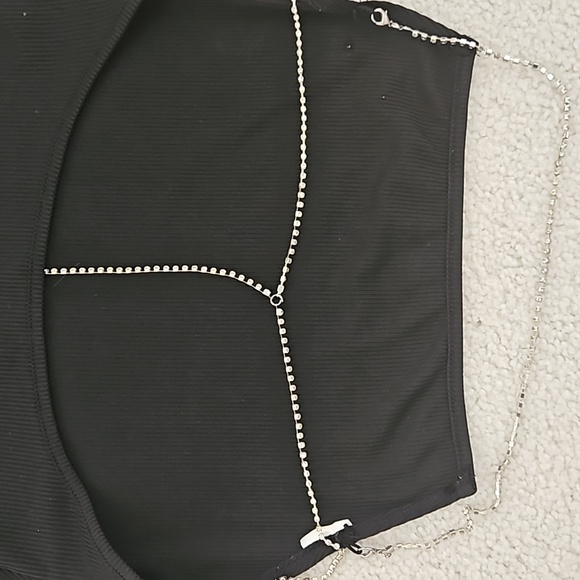 SHEIN Rhinestone Sexy Backless Crop Top - Picture 5 of 7